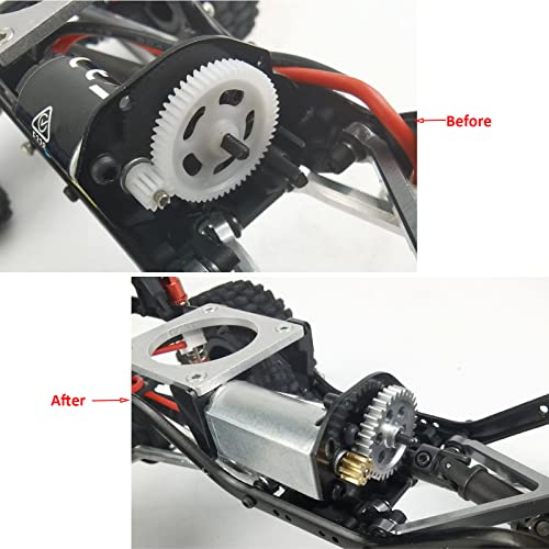 0.5M Transmission Gear 32T & 8T Metal Spur Gear Set for 1/24 Axial SCX24 90081 C10 AXI00002 AXI00004 AXI00005 AXI00006 RC Car