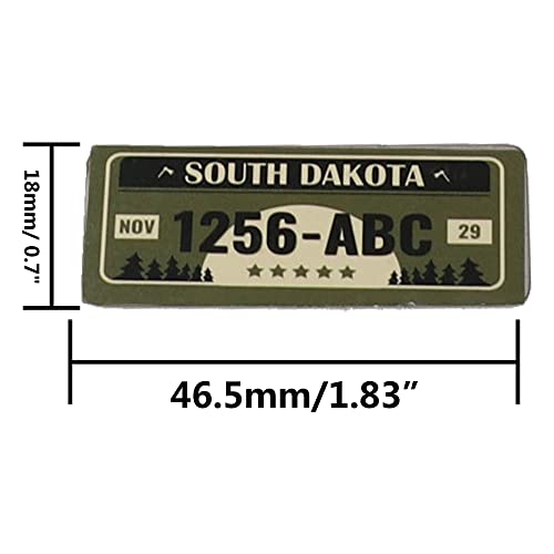 4PCS HIRCQOO Metal RC Car License Plate Kit Decorations Accessories Compatible with Traxxas TRX-4 Tamiya CC01 Axial SCX10 D90 1/10 RC Crawler Car (1256ABC+HRW051) - style: 1256ABC+HRW051