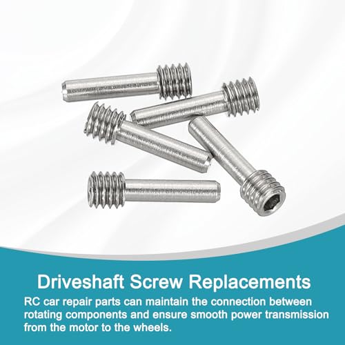 MECCANIXITY 5 Pack Driveshaft Screw Pins, M4x14x4mm Universal Stainless Steel Drive Shaft Screw Pins, RC Car Repair Parts for Electric Car/Truck Replacement - size: M4x14x4mm