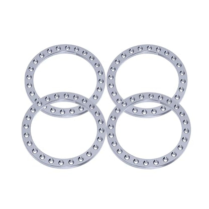 RC Car Upgrade Part For Traxxas For UDR 1/7 4PCS CNC Aluminum Wheel Outer Beadlock RC For Rock Crawler For Buggy Truck Upgrade Repairs Parts(Titanium)