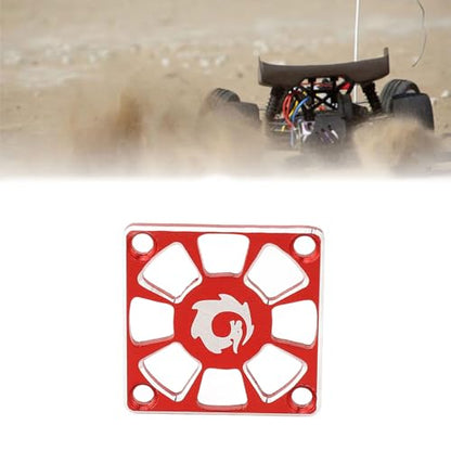 RC Cooling Fan Cover 1.18in Wide Aluminium Alloy Light Sturdy Cool RC ESC Cooling Fan Cover for Replacement (Red)