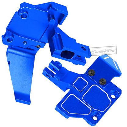 RC Alloy Chassis Brace Mounts & Motor Mount & Motor Plate Upgrades Part for 1/10 Jato 4X4 Brushless,Jato 4X4 VXL,Replace #9025,#7460A,#7490,Navy Blue - color: Navy Blue(1set)