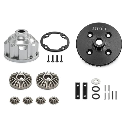 RC Car Toys For Traxxas For Maxx For Slash For UDR For WideMaxx 1/10 1/8 Full Set Front Rear Center Metal Differential 37T 13T Steel Gear(Rear silver) - color: Rear silver