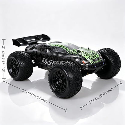 JLBRACINGRC 1/10 Brushless Fast RC Cars for Adults,4WD Monster Truck，Max 50+mph High Speed RC Truck,All Terrain RC Truggy Waterproof Off Road Remote Control Car（No Battery）