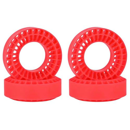 1.0 tire inserts, silicone inserts 1.0 Silicone Rubber Tire Inserts for RC TRX4M SCX24 Fcx24 Ax24 1/18 1/24 RC Crawler Wheels Tire Foam Fill Kit for OD 58-63mm (Red) - color: Red