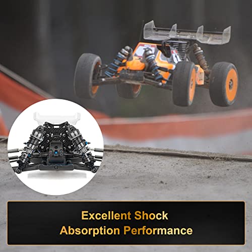 4Pcs RC Shocks Set 1:10 Scale 85mm Front & 95mm Rear Shock Absorber Set | Replacement Parts Compatible with 1/10 1/12 WLtoy Kyosho Tamiya Losi RC Buggy/Rally Racing Cars (Gold) - color: 1/10 Scale Gold black