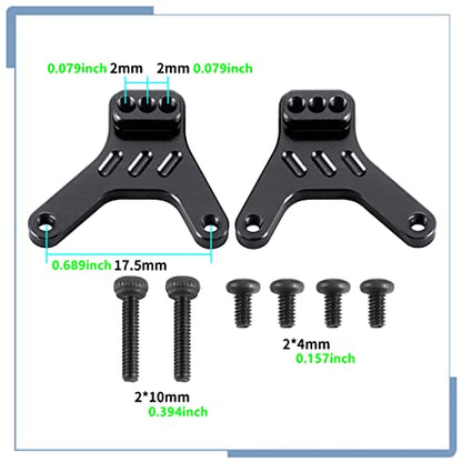 2PCS RC Aluminum Alloy Rear Shock Mount Shock Tower, Black | For Kyosho Mini Z 4x4 1/18 Scale Jimny 1/24 Scale Wrangler - color: Black