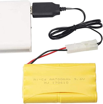 Heyiarbeit EL-2P Reverse USB Charging Cable for RC Car 4.8 V 250mA Ni-MH Ni-CD Battery 1pcs - size: EL-2P 1Pcs