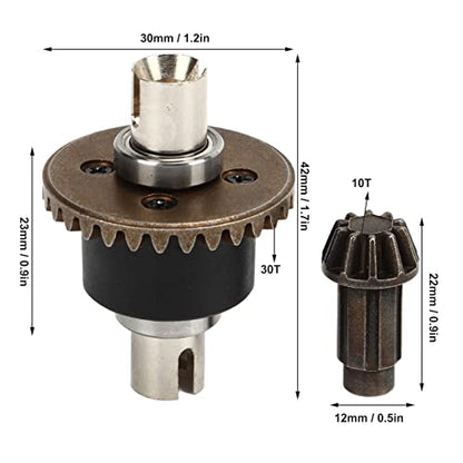 Uxsiya Differential Drive Gear Set Rc Car Differential Gear Set 30t Center Differential Bevel Gear for Scy 16101 16102 16103 16201 1/16 Rc Car