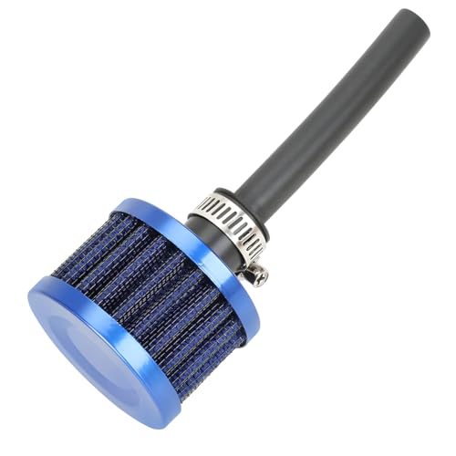 12 mm Breather Filter Compatible with 196cc and 212cc Engines, Blue | filter-paper element, flexible rubber inlet pipe, helps screen intake dust, install tool included, small-engine parts - color: Blue