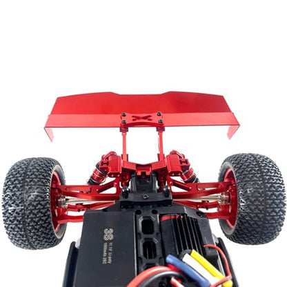 Metal Rear Wing for Hyper Go 16207 H16PL RC Car Tail Wing Rear Spoiler Wing Upgrade Parts (Red) - color: Red