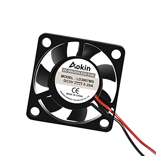 Dorhea 4pcs 3007 Fan Black for Raspberry Pi 4 Fan 30x30x7mm Pi Brushless Cooling Fan Brushless 3.3V 5V DC Quiet Fan for Raspberry Pi 4, Pi 3 B+, Pi 3 B, Pi 2, Pi B+, Pi Zero/Zero W,Robot Project - color: Black-4pcs