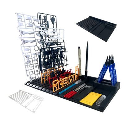 Yaroocvn DIY Model Making Storage Box, Plastic Parts Shelf for Gundam Model Action Figures, Accessories Organizer (1 pcs)