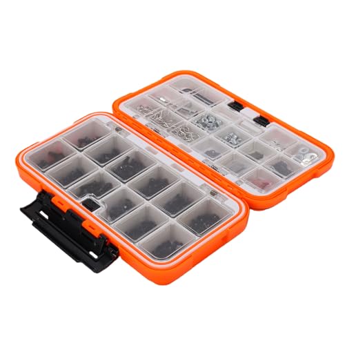 CHICIRIS RC Screw Kit, 537 Pieces Stainless Steel M3 M4 Screws Nuts Bolts Hardware Set with Double Sided Storage Box for 1/8 1/10 /12/16 Scale Remote Control Cars Trucks