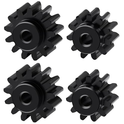 4Pack Hard Plastic Upgrade Pinion Gear Set Motor Gears 11T 13T 0.5M 2mm Shaft Compatible with Losi 1:24 Micro-B 2WD Buggy Upgrades Parts