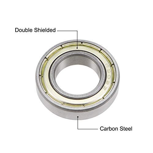 uxcell 6902ZZ Deep Groove Ball Bearings Z2 15mm X 28mm X 7mm Double Shielded Carbon Steel 20pcs - size: 15mmx28mmx7mm