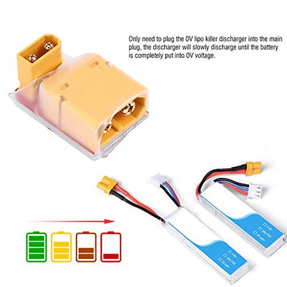0V Killer Battery Discharger for RC Battery Discharge Disintegration Suitable for All Ages Plastic Color Shown