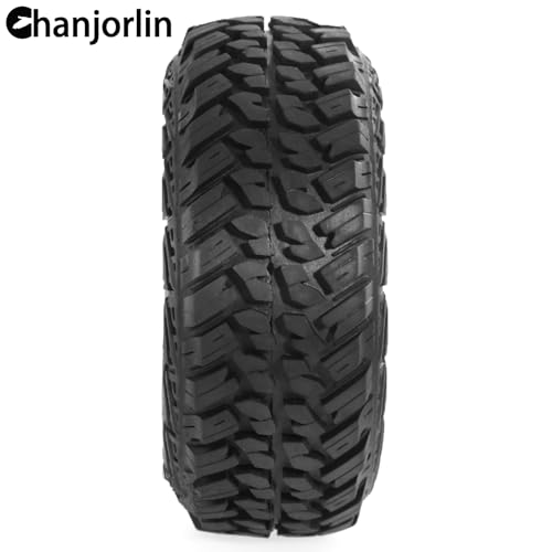 1.9 RC Tires 1/10 Soft Rubber All Terrain Crawler Tyres OD 4.65 for 1:10 Rock Mud Crawler Car Traxxas TRX4 Axial SCX10 II RC4WD D90 TF2 Tamiya CC01 Gen8 1.9 inch Beadlock Wheels Rims