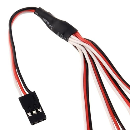 6Pcs 3 Pin JST Plug Splitters Servo Cord Wire, 15cm Male to 4 Female Y Harness Connector Servo Extension Cable Fit for Futaba JR RC Car or Airplanes (Male to 4 Female) - size: Male to 4 Female