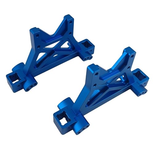 Front Rear Shock Tower Mounts for T-Maxx E-Maxx REVO 3.3 RC Cars (Blue) | Aluminum,1/10 Scale,Upgrade Parts,4917R Compatible,CNC Machined,High Strength,Precision Fit,Wear Resistant - color: Blue