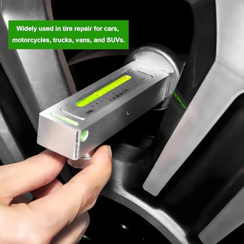 Adjustable Magnetic Gauge Tool, Automotive Wheel Hub Alignment Tools Portable Camber Gauge, Camber Castor Strut Hub Alignment Instrument Tire Repair Tool for Cars Trucks RVs