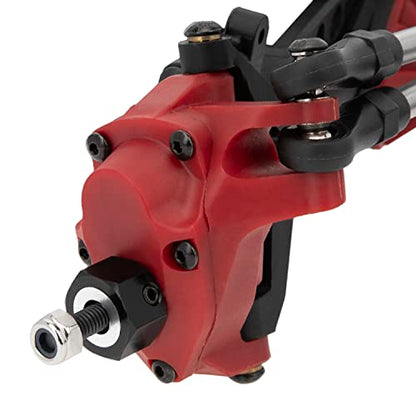 MEUS RACING SCX10 Axles Front & Rear Portal Axles for Axial SCX10 SCX10 II 1/10 RC Crawler Upgrade Pasrts, Nylon Axles with Steel Gears and Metal Bearings（Red） - color: Red