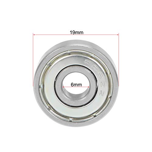 uxcell 626ZZ Deep Groove Ball Bearing 6x19x6mm Double Shielded Chrome Steel Bearings 5-Pack - size: 6mmx19mmx6mm
