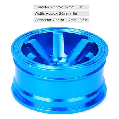 12mm Hex Hubs Metal Wheel Hub Metal Wheel Hub, 4pcs Aluminium Alloy Wheel Hub for Universal 1/10 Flat Running Drift RC Car Model Accessory Wheel Rims RC Wheel Rims Set Rc Drift Wheels(Blue) - color: Blue