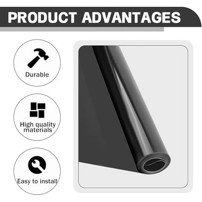 Car Lamp Film 12 X 48inch Cuttable and Stretchability, Non-Marking Self-Adhesive Decals Car Decor, Car Headlight Taillight Fog Lamp Packaging Protective Film, Black - color: Black