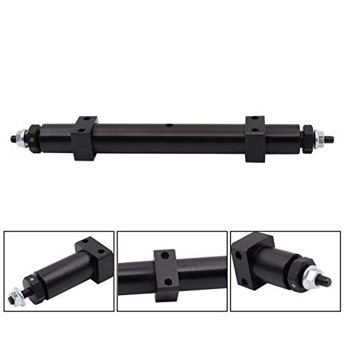 Metal Non-Powered Rear Axle Tail Axle Upgrade Accessory Fit Compatible with Tamiya 1/14 RC Tractor Trailer Rear Axle Spare Parts (Black) (120mm) - size: 120mm