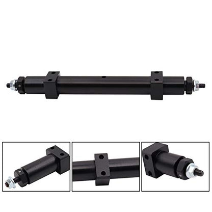 Metal Non-Powered Rear Axle Tail Axle Upgrade Accessory Fit Compatible with Tamiya 1/14 RC Tractor Trailer Rear Axle Spare Parts (Black) (120mm) - size: 120mm