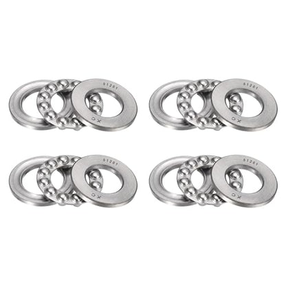 Thrust Ball Bearings, 4pcs 51201 Plane Axial Ball Bearing 3-in-1, 12mm x 28mm x 11mm Chrome Steel ABEC3 Single Row Roller - size: 51201 12mm x 28mm x 11mm
