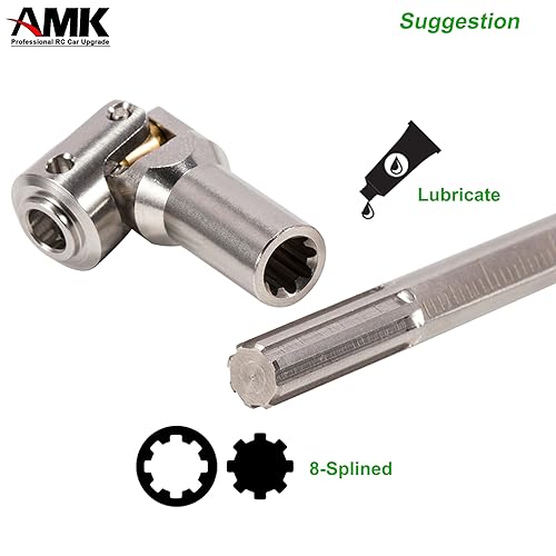 AMK 68-229mm Severable Ruled SCX10 Driveshaft Stainless Steel TRX4 Drive Shaft for 1/10 RC Crawler Sportys Scalers GSPEED Axial Capra UTB10 Pro Upgrades DIY LCG Rig (1Pcs Silver) - color: 1pcs Silver