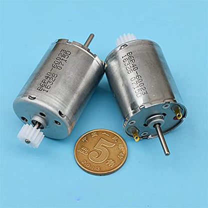 Small Motor, Electric Motor,Motor 370-16328 Micro Motor, DC 6V-12V 3100-6300rpm, Dual Output Shaft DC Motor, Carbon Brush Large Torque Long Life Mini Precision
