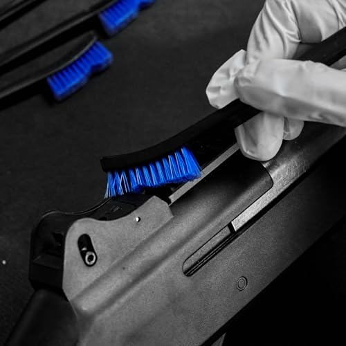 Gun Cleaning Brushes, 6 Double-Ended Gun Brushes, Blue | Reusable gun cleaning supplies for firearm cleaning, gun maintenance, pistols, rifles, and shotguns. - color: Blue