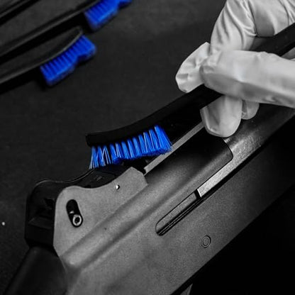 Gun Cleaning Brushes, 6 Double-Ended Gun Brushes, Blue | Reusable gun cleaning supplies for firearm cleaning, gun maintenance, pistols, rifles, and shotguns. - color: Blue