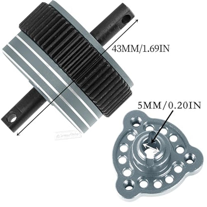RC Differential Transmission Gear & 90T Spur Gear & Slipper Clutch & Pressure Plate & Slipper Rebuild Kit Upgrades Part for 1/10 Slash/Stampede/Bandit/Rustler 2WD VXL,Titanium - color: Titanium(1set)