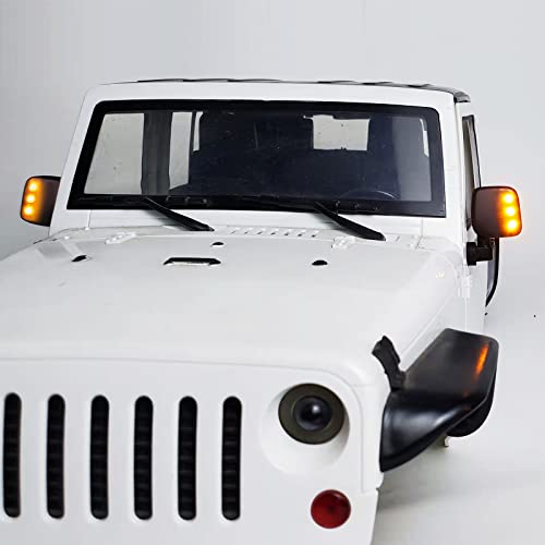 SWX LED Rear View Mirror Kit for 1/10 SCX10 RC Crawler Upgrade | LED Side Mirror, Rear View Mirror, SCX10, 1/10 Crawler, Scale Accessory