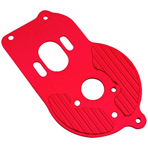 Metal Motor Mount Plate Fixed Bracket Compatible with Losi 1/18 Mini-T 2.0 2WD Stadium RC Truck Hop-Up Parts (Red) - color: Red