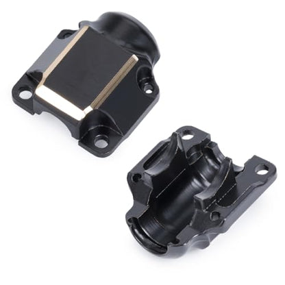 Brass Front & Rear Differential Cover Set for 1/30 Scale RC Crawler, CNC Machined Axle Diff Covers with Mounting Screws