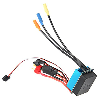 RC 35A Sensorless Brushless ESC Speed Controller, Waterproof 35A ESC for 1/10 1/14 1/16 1/18 RC Car, High Performance 4 Poles ESC with Overheat Protection and Splash - Proof Design