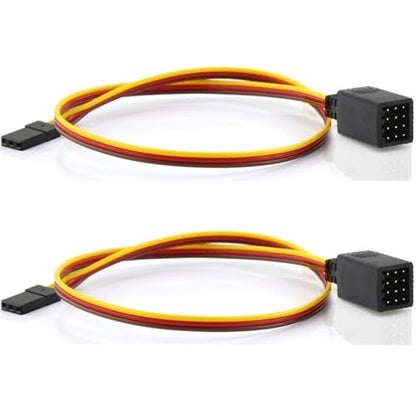 RC JR Style Servo Splitter 1 Male to 2/3/4/5/6 Female Y Harness Leads Y Splitter Cable Lead Wire 350mm for RC Cars Airplane Drone Receiver Servo ESC Cable Servo Fan 2Pcs (1 Male to 4Female) - style: 1 Male to 4Female