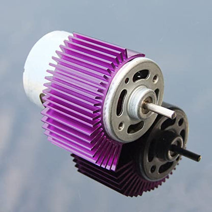 Aluminum Engine Motor Heatsink Fins, RC 540 550 Car Accessories, 4 Pcs | 4-Pack, Electric motor heatsinks, for RC 540 and 550 size, brushed brushless motors, violet cooling fins. - style: Violet