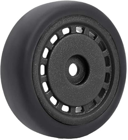 4PCS Pre-Glued On-Road Drift Racing Smooth Rubber Tires and Wheel Rims Set 7MM Hexagon for 1/24 Losi Micro-B RC Car Upgrades Parts (Black) - color: Black