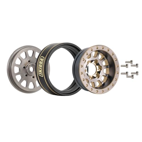 INJORA 42g 1.0 Plus Brass -3.75mm Offset Wheel for 1/24 1/18 RC (Grey) - color: Grey
