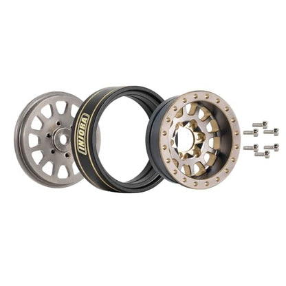 INJORA 42g 1.0 Plus Brass -3.75mm Offset Wheel for 1/24 1/18 RC (Grey) - color: Grey