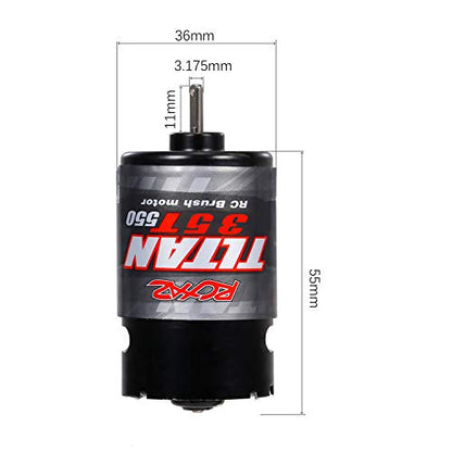 GoolRC RC Motor, 550 35T Brushed Motor for 1/10 Traxxas Slash 2WD/Traxxas Slash 4WD Redcat ARRMA AXIAL HSP HPI Wltoys Kyosho HELION - size: 35T