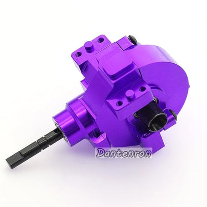 1/10 RC Electric Car Rear Drive Diff Gear Box Assembly Set Upgraded Parts Compatible with 1:10 Car HSP Redcat Himoto Volcano EPX 94106 94107 94108 94111 94123 (Purple) - color: Purple