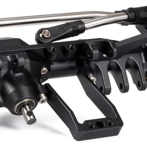 T3V1 Carbon Fiber LCG Chassis Kit RC Performance Carbon LCG Chassis Kit and Link Kit Capra Portal Axle ESC Battery Servo Plate (Black Axle Set) - color: Black Axle Set
