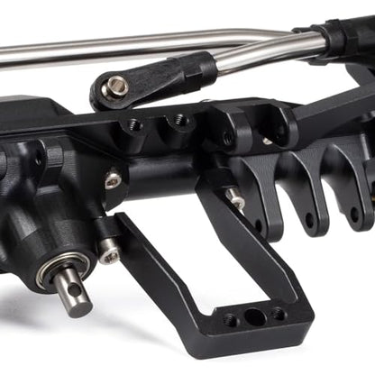 T3V1 Carbon Fiber LCG Chassis Kit RC Performance Carbon LCG Chassis Kit and Link Kit Capra Portal Axle ESC Battery Servo Plate (Black Axle Set) - color: Black Axle Set